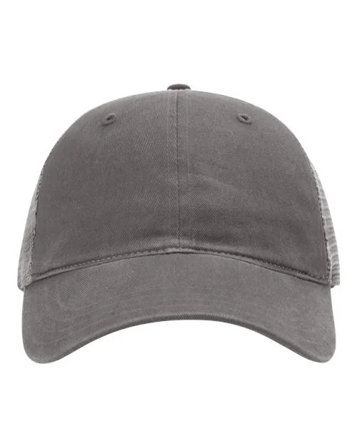 Richardson 111 Garment-Washed Trucker Cap in Charcoal — 111