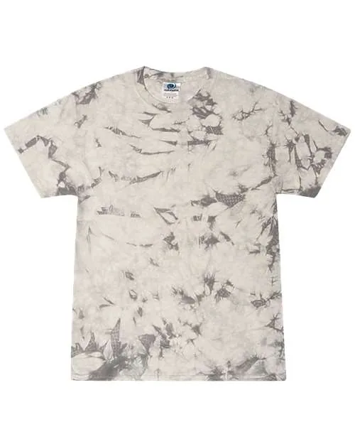Colortone Crystal Wash Tie-Dyed T-Shirt in Crystal Silver — 1390