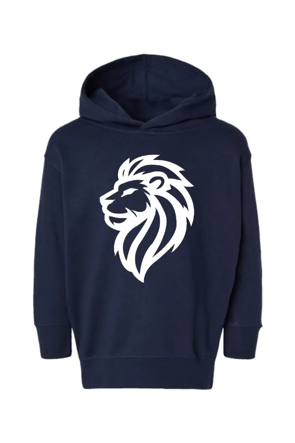 Jersey-lined Toddler Pullover Fleece Hoodie-Lion Logo in As Shown —