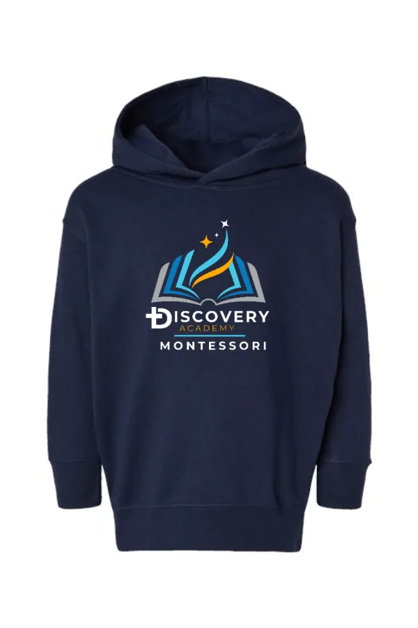 Jersey-lined Toddler Pullover Fleece Hoodie- Montessori Logo in As Shown —
