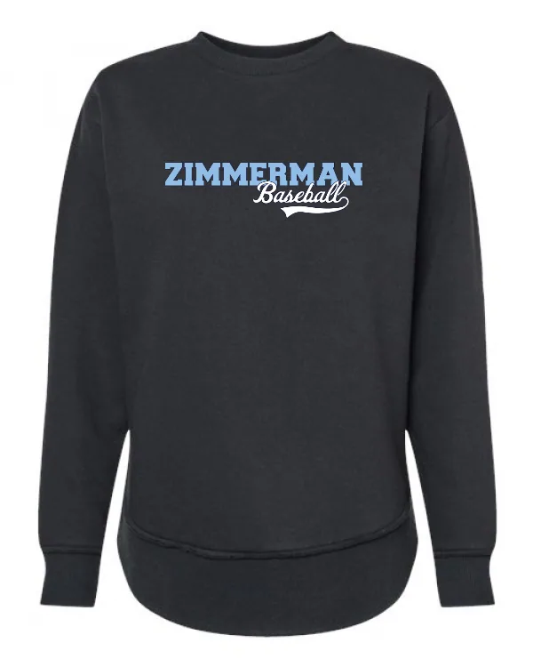 oz./yd², Women's Weekend Fleece Crewneck Sweatshirt Logo 1 in As Shown — 