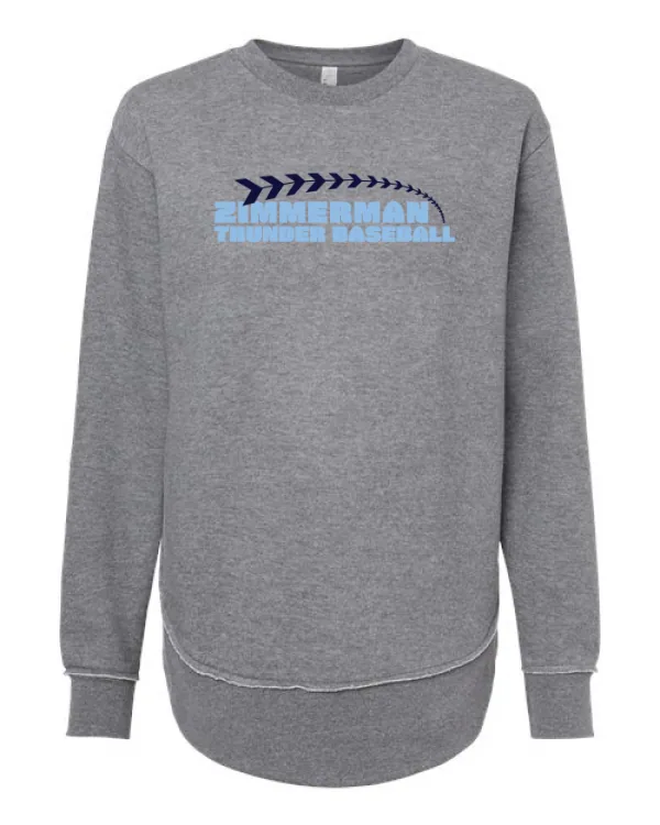 oz./yd², Women's Weekend Fleece Crewneck Sweatshirt Logo 2 in As Shown — 