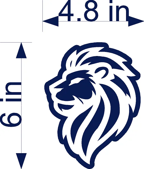 Lion Car Decal in As Shown —