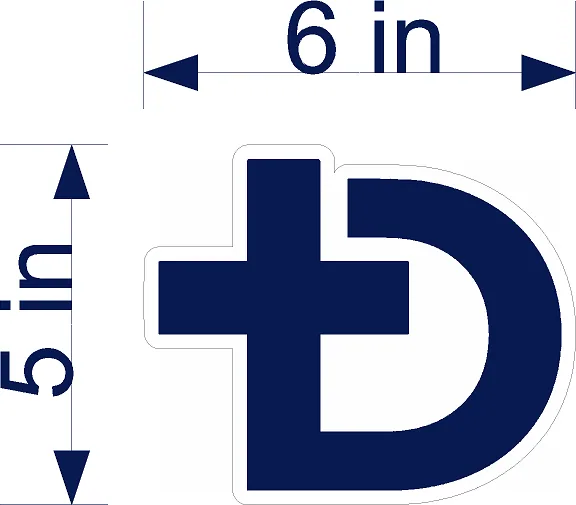 Cross Decal in As Shown —