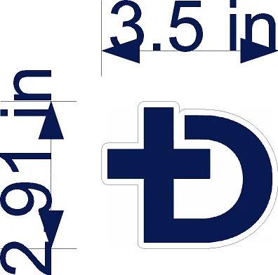 Cross Sticker in As Shown —