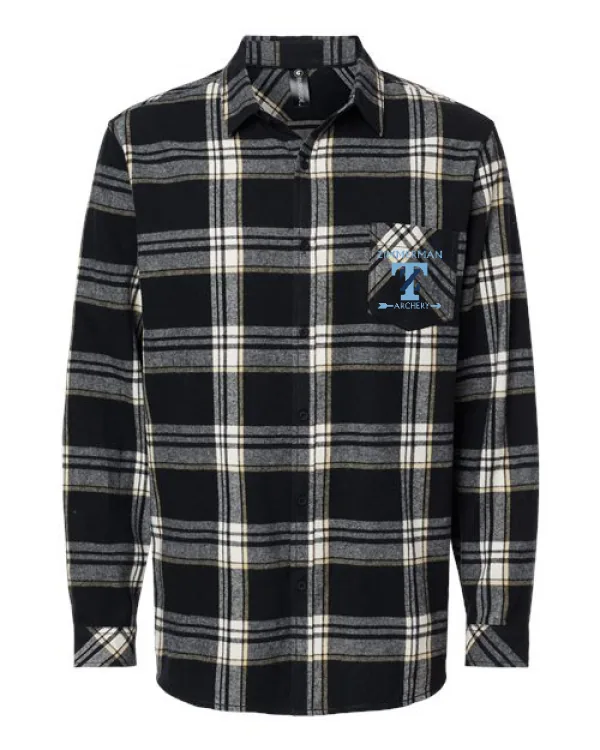  Men's Open Pocket Flannel Shirt. Pritned. in As Shown — 