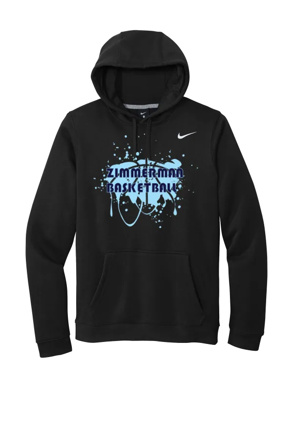 Nike Club Fleece Pullover Hoodie CJ1611. Logo 4 in Anthracite — CJ1611