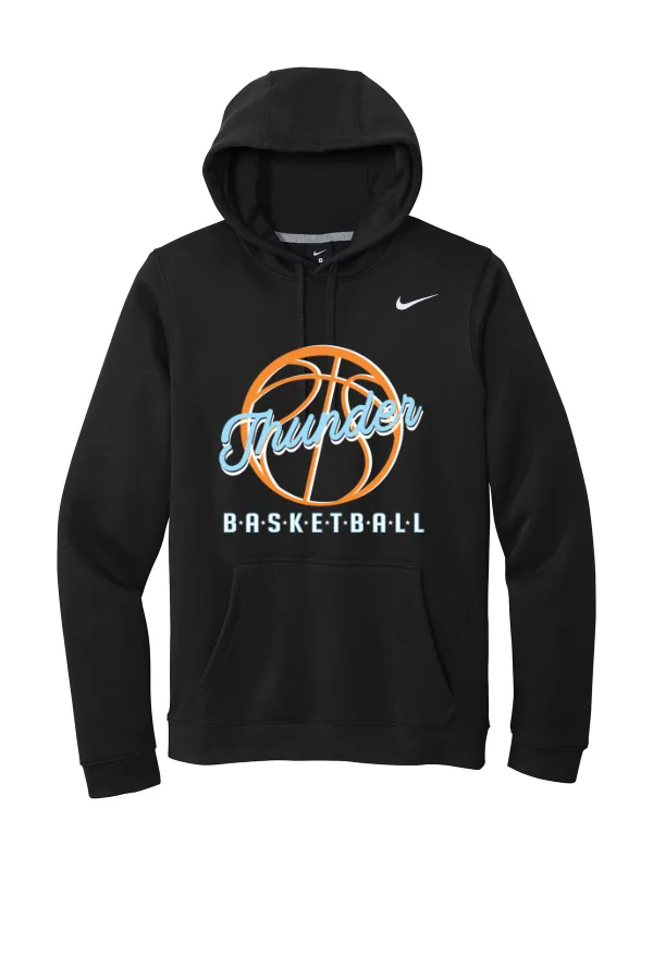 Nike Club Fleece Pullover Hoodie CJ1611. Logo 5 in Anthracite — CJ1611