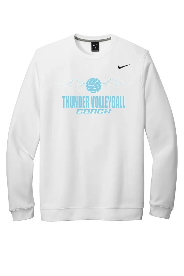 Nike Club Fleece Crew CJ1614 LOGO 5 in Anthracite — CJ1614