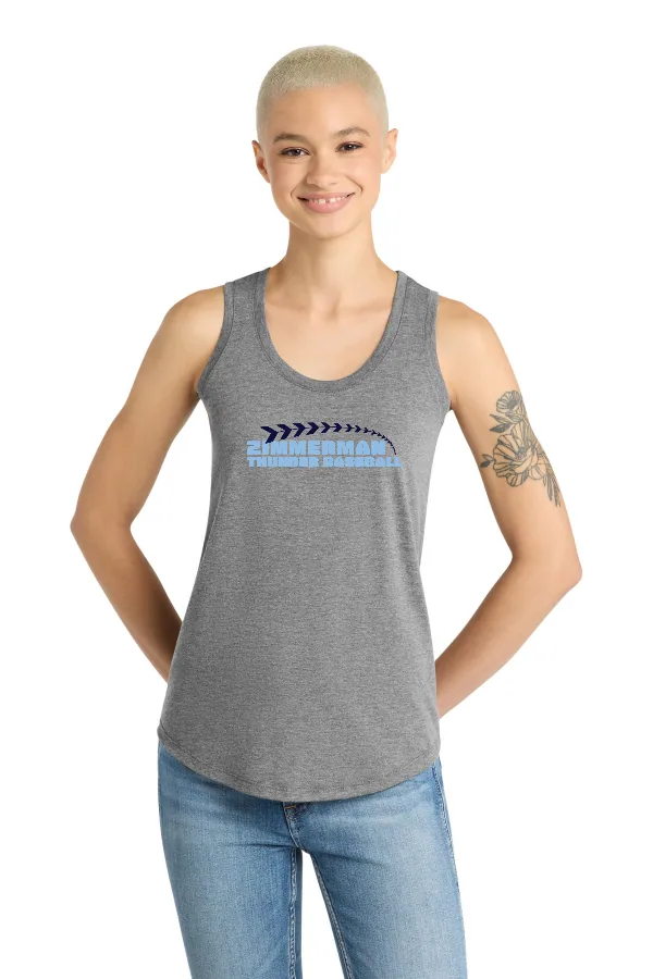 District Women s Perfect Tri Racerback Tank Logo 2 in As Shown — DM138L