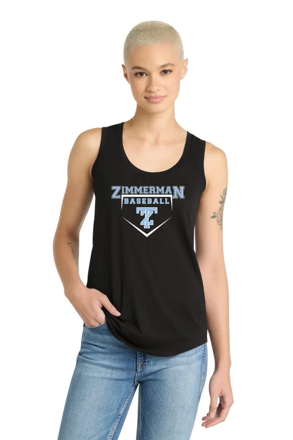 District Women s Perfect Tri Racerback Tank Logo 5 in As Shown — DM138L
