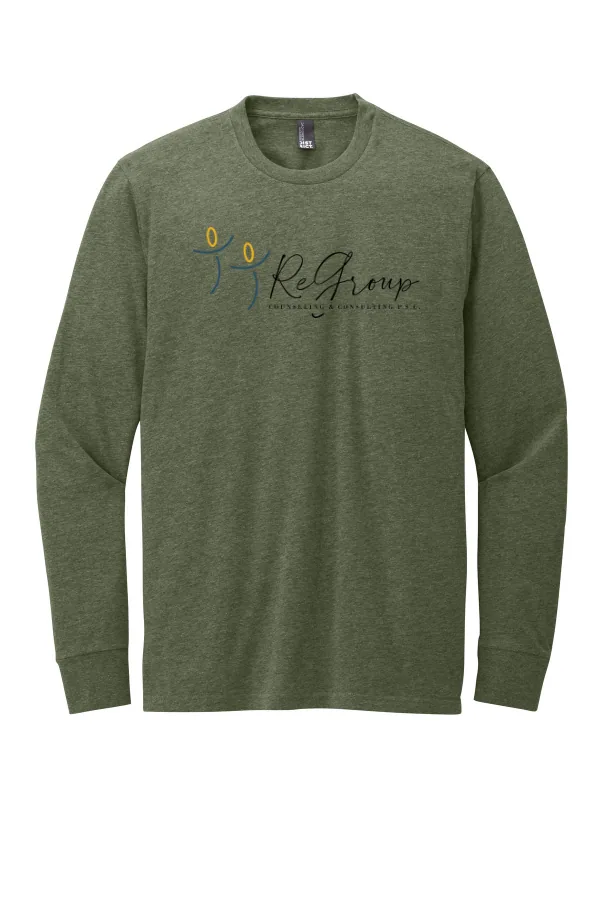 District Perfect Blend CVC Long Sleeve Tee DT109 in As Shown — DT109