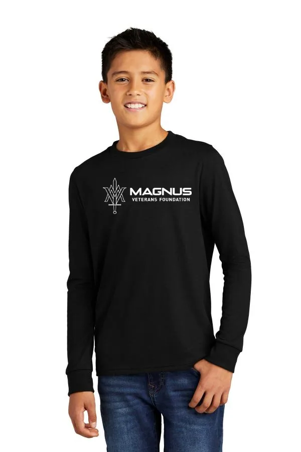 District Youth Perfect Tri Long Sleeve Tee DT132Y in As Shown — DT132Y