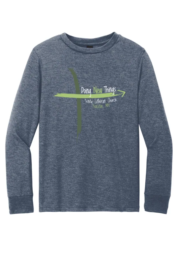 District Youth Long Sleeve (Printed) in Navy Frost — DT132Y