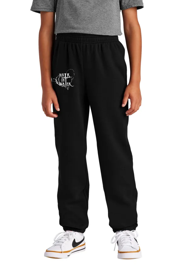 District Youth Fleece Jogger Heart Logo (Printed) in As Shown — DT6112Y