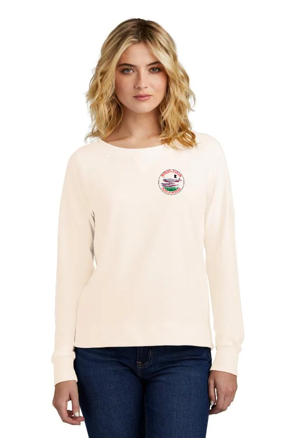 District Women s Featherweight French Terry Long Sleeve Crewneck DT672 in As Shown — DT672