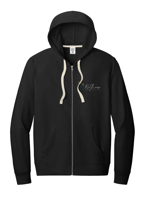 District Re-FleeceFull-Zip Hoodie DT8102 in As Shown — DT8102