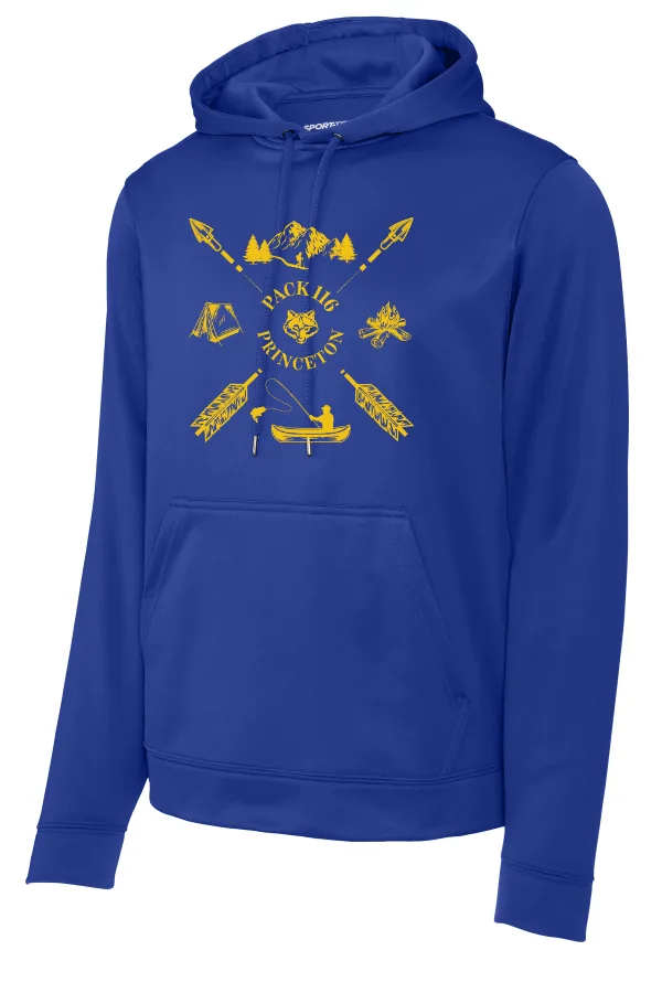 Sport-Tek Sport-Wick Fleece Hooded Pullover in As Shown — F244
