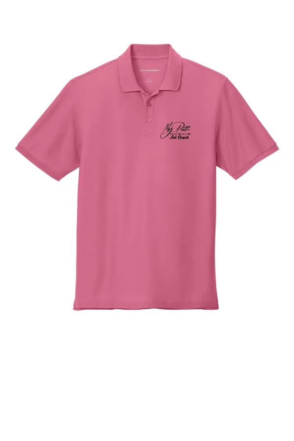 Port Wearever Signature Pique Polo K200. Logo 3. EMBROIDERED in As Shown — K200