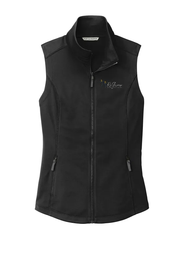 Port Women s Collective Smooth Fleece Vest L906 in Deep Black — L906