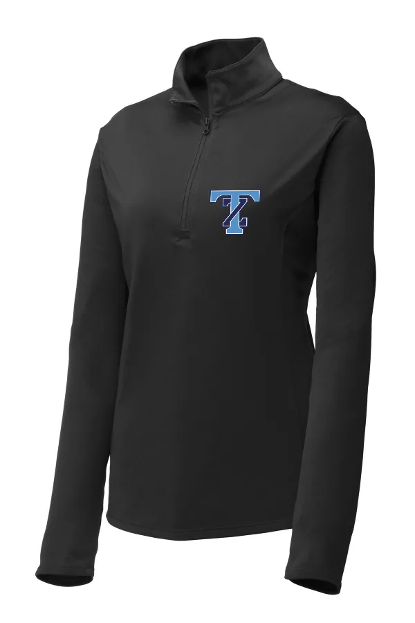 Sport-Tek Women s PosiCharge Competitor 1/4-Zip Pullover in Black — LST357