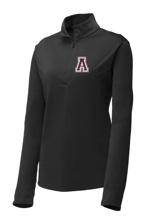 Sport-Tek Women s PosiCharge Competitor 1/4-Zip Pullover in Black — LST357