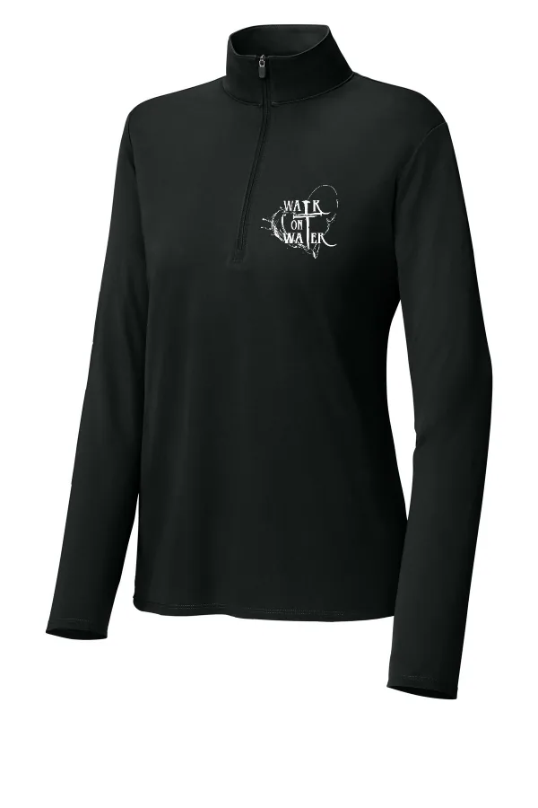 Sport-Tek Women's 1/4-Zip Heart Logo (Embroidered) in As Shown — LST672