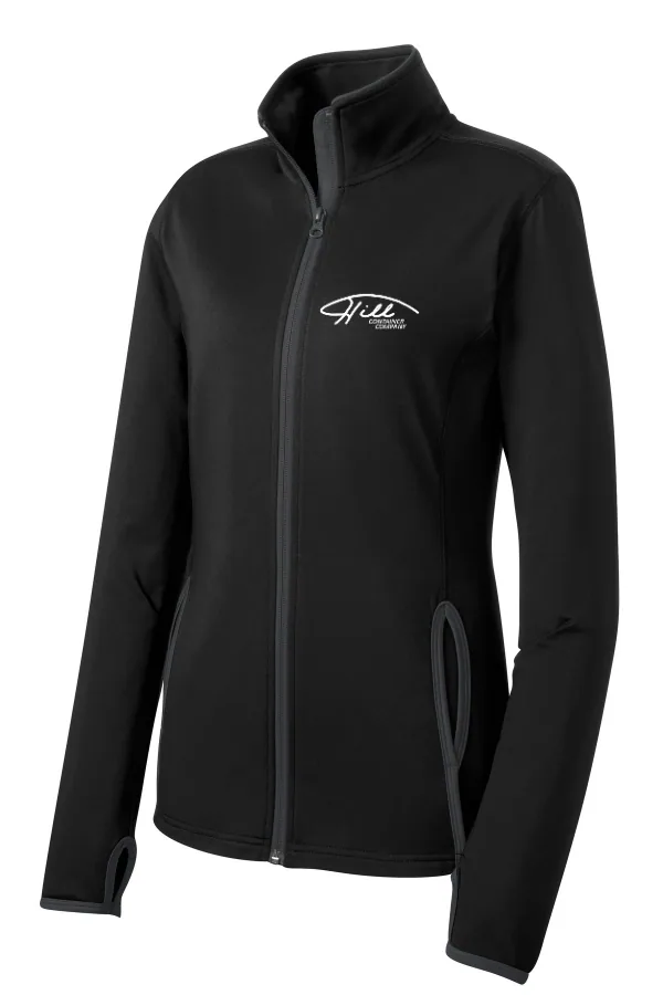 Sport-Tek Women s Sport-Wick Stretch Contrast Full-Zip Jacket in As Shown — LST853