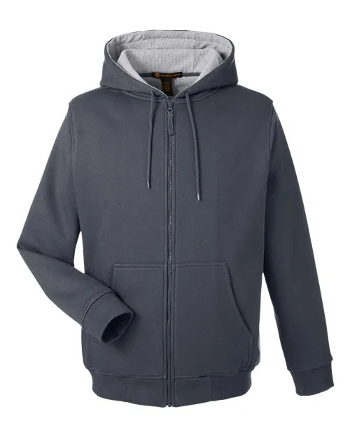 Harriton Tall ClimaBloc Lined Heavyweight Hooded Sweatshirt in Dark Charcoal — M711T