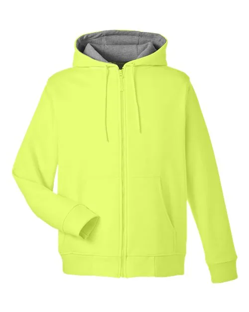 Harriton Tall ClimaBloc Lined Heavyweight Hooded Sweatshirt in Safety Yellow — M711T