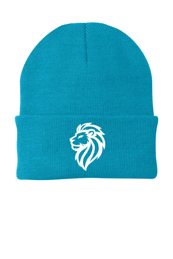 Port Port & Co Knit Cap- Lion Logo in As Shown — CP90