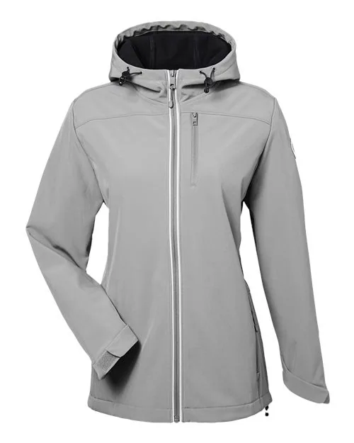 Nautica Women's Wavestorm Hooded Soft Shell Jacket in Graphite — N17790