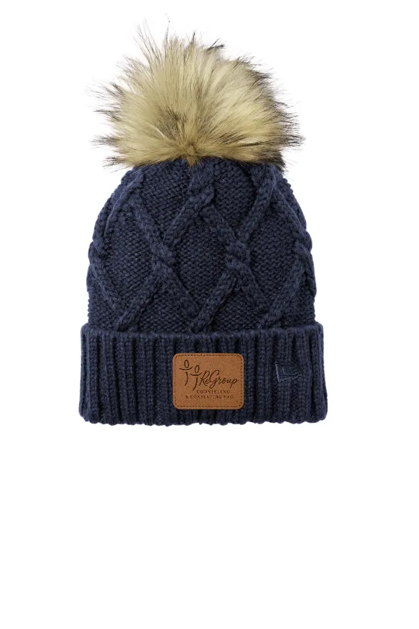 New Faux Fur Pom Beanie NE911 in Black — NE911