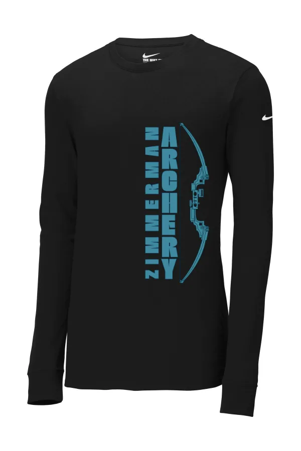 Nike Dri-FIT Cotton/Poly Long Sleeve Tee. Printed. in As Shown — NKBQ5230
