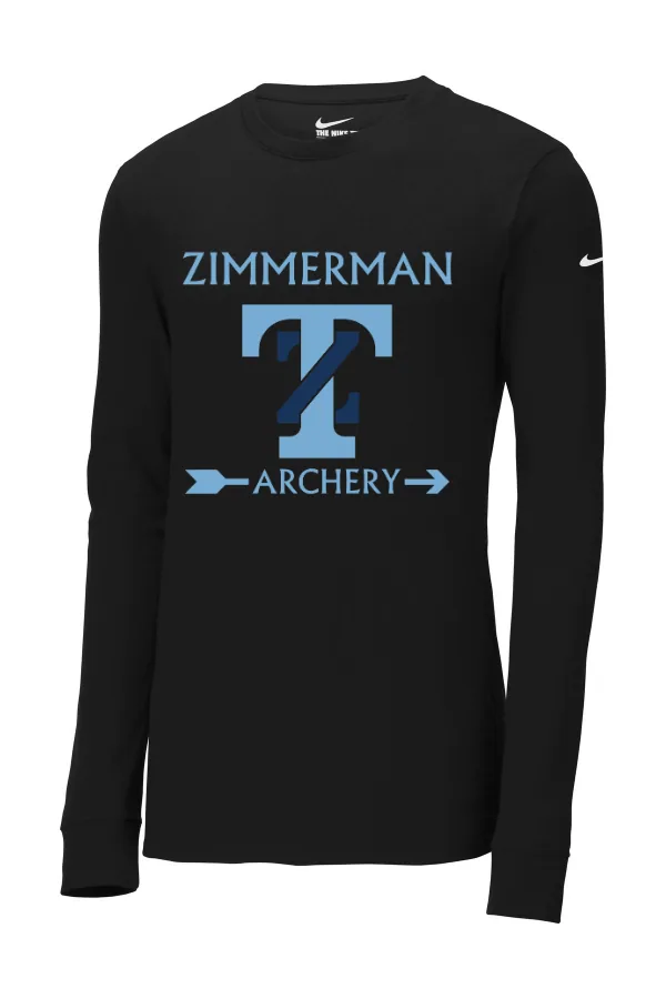 Nike Dri-FIT Cotton/Poly Long Sleeve Tee. Printed in As Shown — NKBQ5230