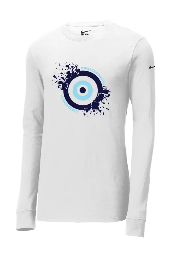 Nike Dri-FIT Cotton/Poly Long Sleeve Tee. Printed. in Anthracite — NKBQ5230