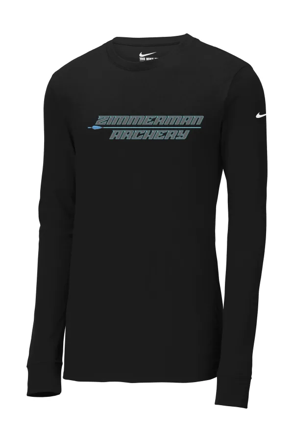 Nike Dri-FIT Cotton/Poly Long Sleeve Tee. Printed. in As Shown — NKBQ5230