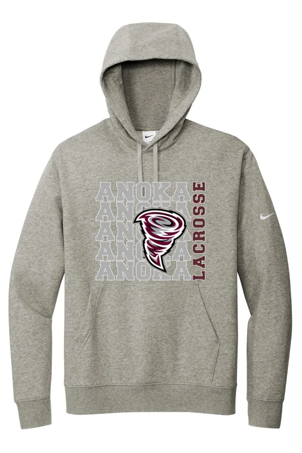Nike Club Fleece Sleeve Swoosh Pullover Hoodie NKDR1499 Logo 2 in Anthracite — NKDR1499