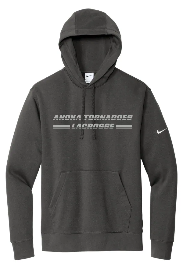 Nike Club Fleece Sleeve Swoosh Pullover Hoodie NKDR1499 Logo 5 in Anthracite — NKDR1499