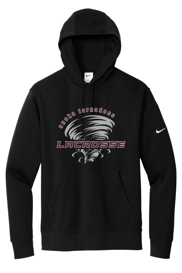 Nike Club Fleece Sleeve Swoosh Pullover Hoodie NKDR1499 Logo 6 in Anthracite — NKDR1499