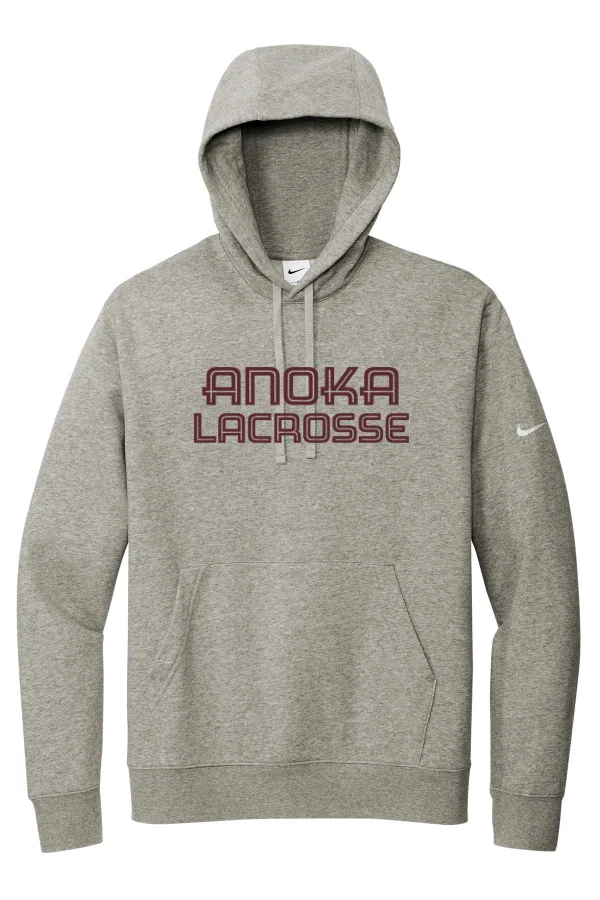 Nike Club Fleece Sleeve Swoosh Pullover Hoodie NKDR1499 in Anthracite — NKDR1499