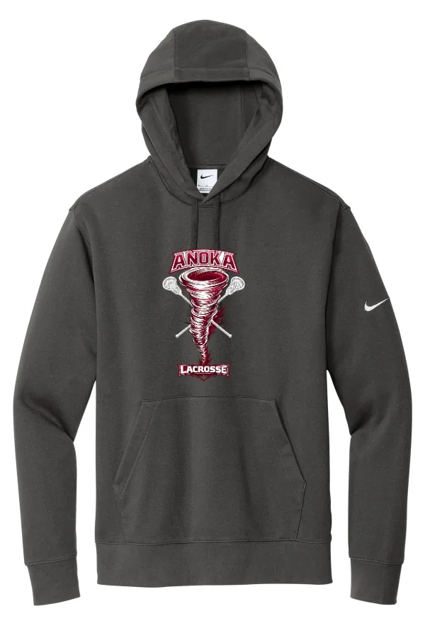Nike Club Fleece Sleeve Swoosh Pullover Hoodie NKDR1499 Logo 8 in Anthracite — NKDR1499