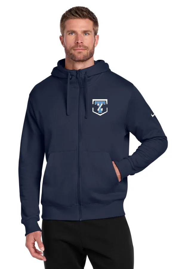 Nike Club Fleece Sleeve Swoosh Full-Zip Hoodie NKDR1513 LCBase Logo in As Shown — NKDR1513