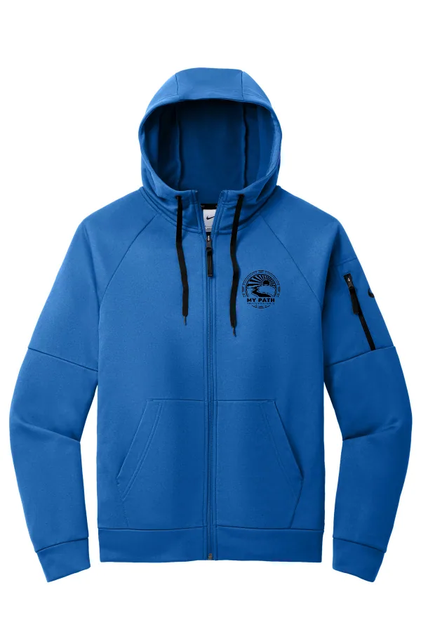 Nike Therma-FIT Pocket Full-Zip Fleece Hoodie NKFD9859 Logo 2 in As Shown — NKFD9859