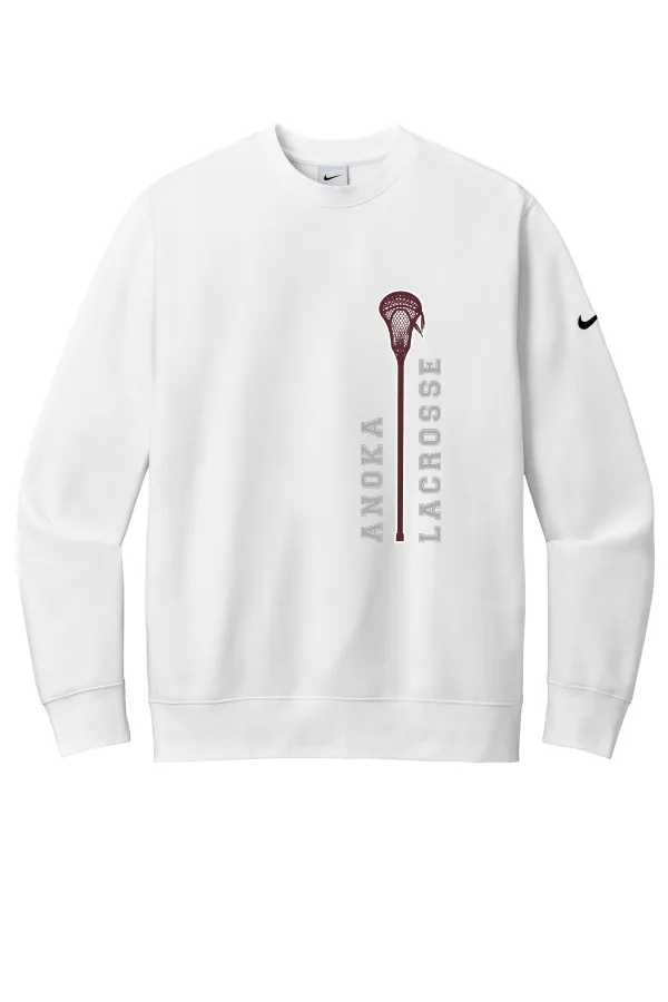 Nike Club Fleece Sleeve Swoosh Crew NKFD9863 Logo 1 in Anthracite — NKFD9863