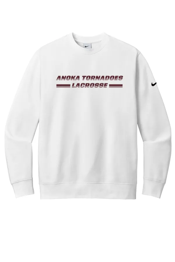 Nike Club Fleece Sleeve Swoosh Crew NKFD9863 Logo 5 in Anthracite — NKFD9863