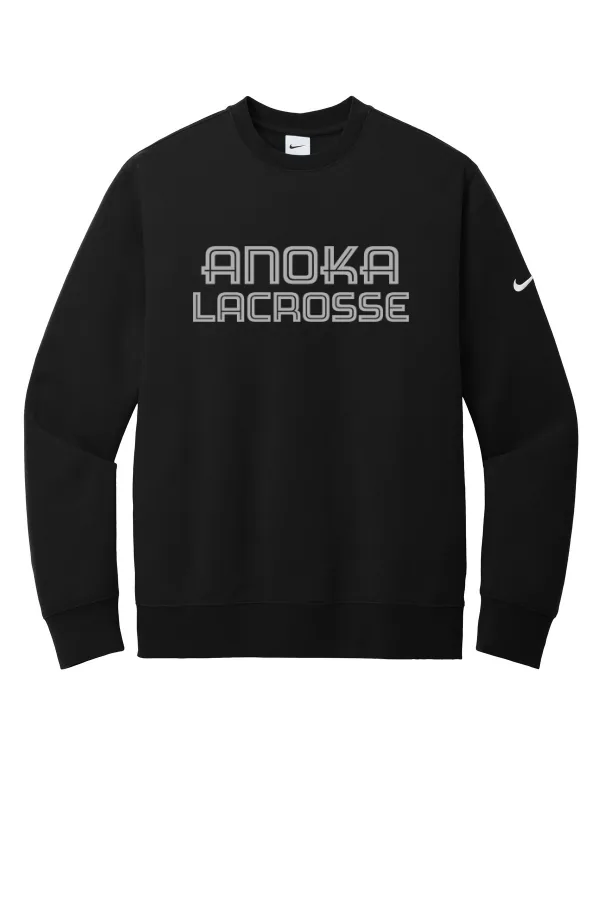 Nike Club Fleece Sleeve Swoosh Crew NKFD9863 Logo 7 in Anthracite — NKFD9863