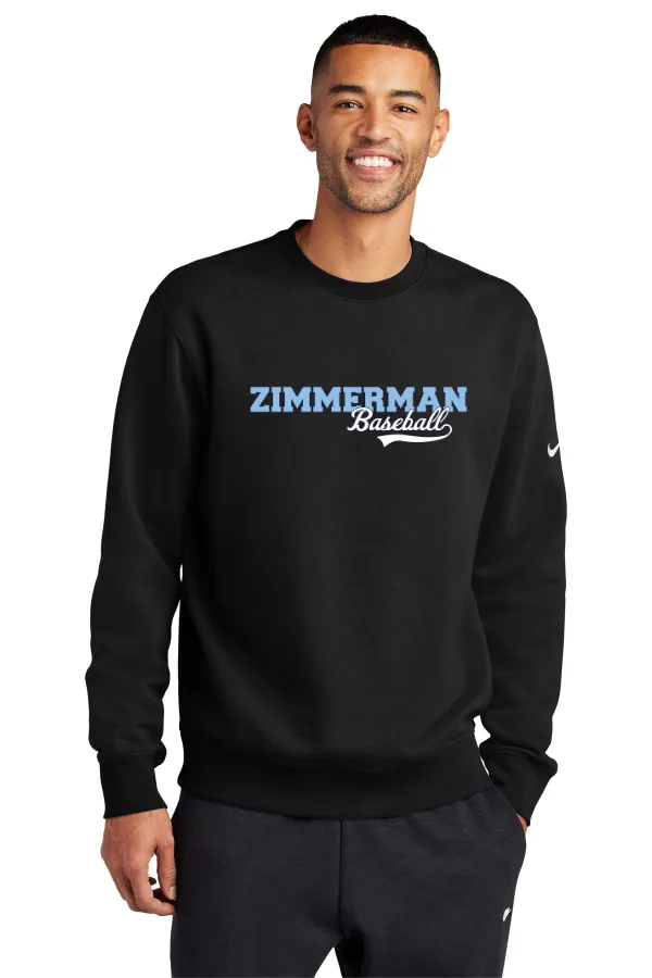 Nike Club Fleece Sleeve Swoosh Crew NKFD9863 Logo 1 in As Shown — NKFD9863
