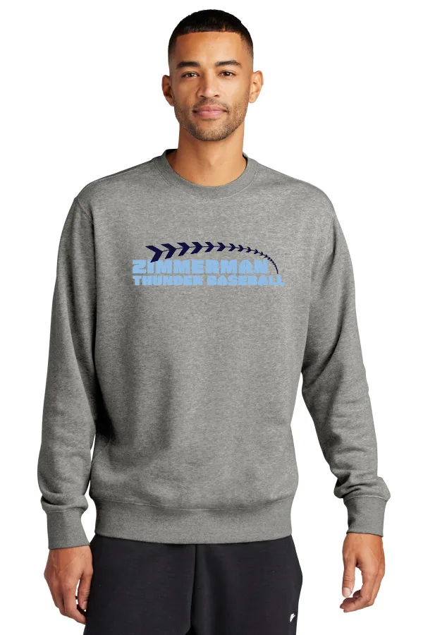 Nike Club Fleece. Sleeve Swoosh Crew NKFD9863 Logo 2 in As Shown — NKFD9863