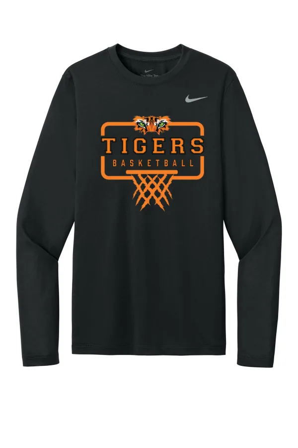 Nike Team rLegend Long Sleeve Tee NKHQ4550- Logo 1 in Black — NKHQ4550